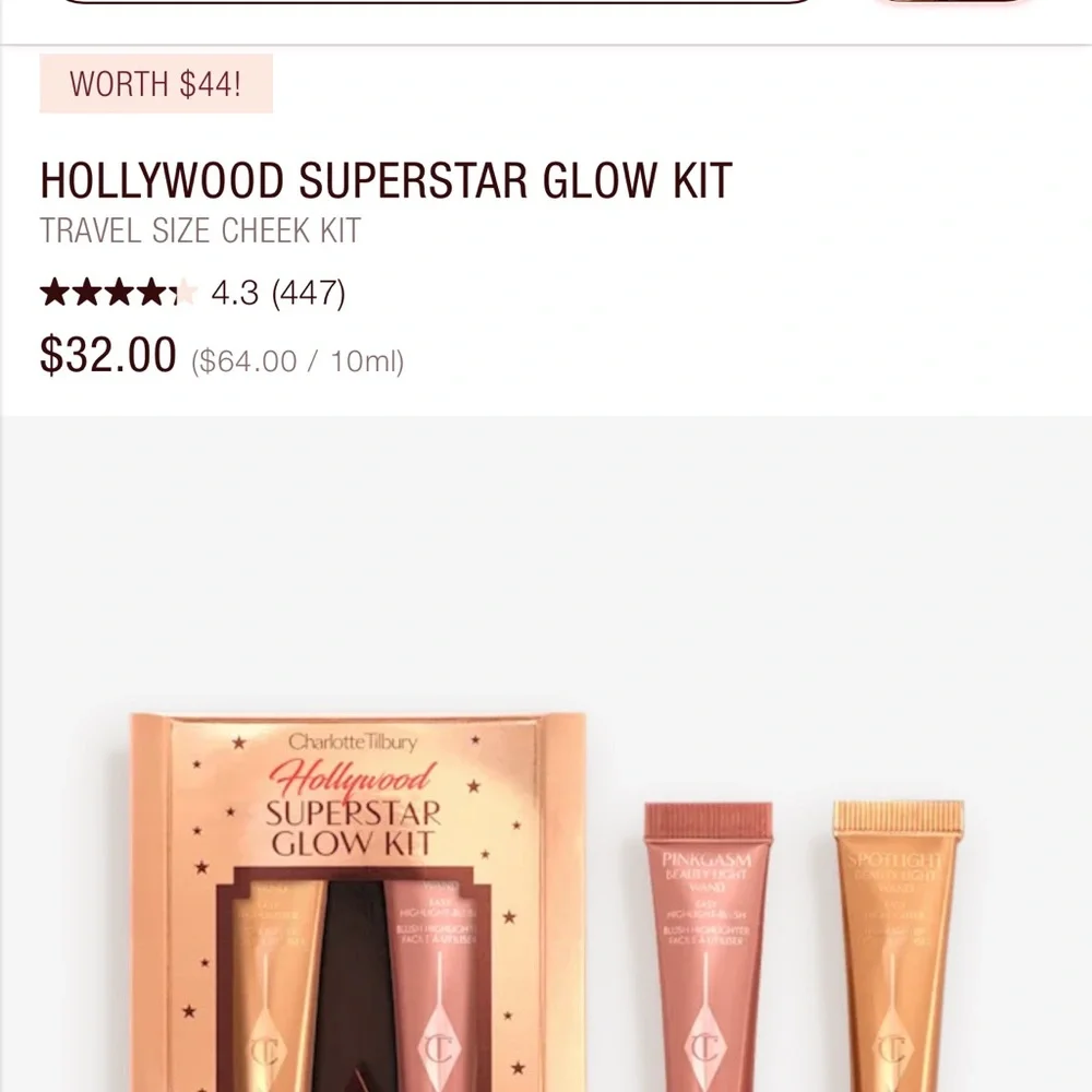 Charlotte Tilbury Pink & Gold Hollywood Glow Duo